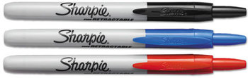 Sharpie® Retractable Permanent Marker,  Fine Point, Assorted, 3/Set