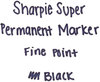 A Picture of product SAN-33666PP Sharpie® Super Permanent Marker,  Fine Point, Black, 6/Pack