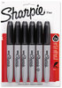 A Picture of product SAN-33666PP Sharpie® Super Permanent Marker,  Fine Point, Black, 6/Pack