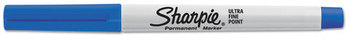 Sharpie® Ultra Fine Tip Permanent Marker,  Ultra Fine Point, Blue, Dozen