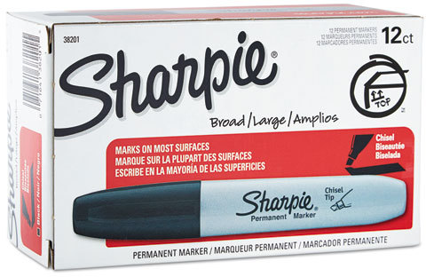 Sharpie Chisel Tip Permanent Markers - SAN38201 