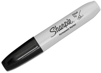 Sharpie® Chisel Tip Permanent Marker,  5.3mm Chisel Tip, Black, Dozen