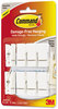 A Picture of product MMM-17089QVP Command™ Spring Hook,  3/4w x 5/8d x 1 1/2h, White, 8 Hooks/Packs