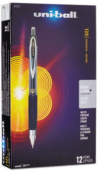uni-ball® Signo 207™ Retractable Gel Pen,  Black Ink, Micro Fine, Dozen