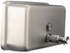 A Picture of product IMP-4020 Impact® Horizontal Soap Dispenser,  40oz, Stainless Steel, 4 3/16 x 8 3/16x 2 11/16