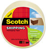 A Picture of product MMM-3750GCS12 Scotch® Greener Commercial Grade Packaging Tape 3" Core, 1.88" x 54.6 yds, Clear, 12/Pack