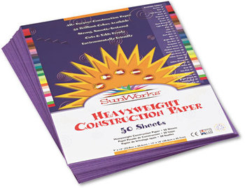 SunWorks® Construction Paper,  58 lbs., 9 x 12, Violet, 50 Sheets/Pack