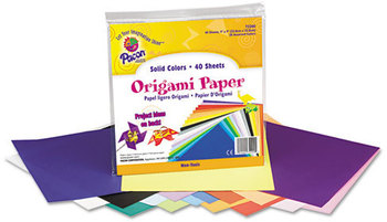 Pacon® Origami Paper,  30 lbs., 9 x 9, Assorted Bright Colors, 40 Sheets/Pack