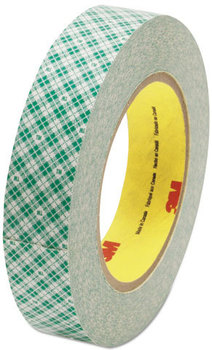 3M™ Double-Coated Tissue Tape 3" Core, 1" x 36 yds, White
