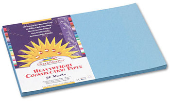 SunWorks® Construction Paper,  58 lbs., 12 x 18, Sky Blue, 50 Sheets/Pack