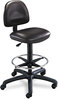 A Picture of product SAF-3406BL Safco® Precision Extended-Height Swivel Stool with Adjustable Footring Supports 250 lb, 23" to 33" Seat Height, Black Vinyl, Base