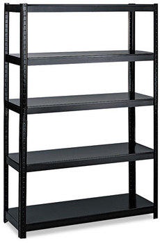 Safco® Boltless Shelving Steel Five-Shelf, 48w x 24d 72h, Black