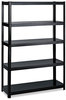 A Picture of product SAF-5244BL Safco® Boltless Shelving Steel Five-Shelf, 48w x 24d 72h, Black