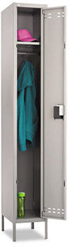 Safco® Single-Tier Lockers Locker, 12w x 18d 78h, Two-Tone Gray