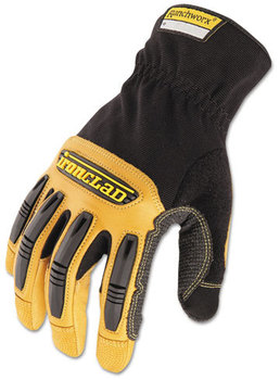 Ironclad Ranchworx® Leather Gloves,  Black/Tan, Large