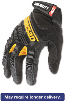 Ironclad SuperDuty Gloves,  Large, Black/Yellow, 1 Pair