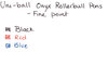 A Picture of product SAN-60143 uni-ball® ONYX® Stick Roller Ball Pen,  Black Ink, Fine, Dozen
