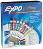 A Picture of product SAN-80054 EXPO® Low-Odor Dry Erase Marker, Eraser and Cleaner Kit,  Eraser & Cleaner, Chisel/Fine, 12/Set