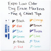 A Picture of product SAN-80054 EXPO® Low-Odor Dry Erase Marker, Eraser and Cleaner Kit,  Eraser & Cleaner, Chisel/Fine, 12/Set