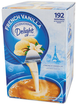 International Delight® Flavored Liquid Non-Dairy Coffee Creamer,  French Vanilla, .44 oz Cups, 192/Ctn