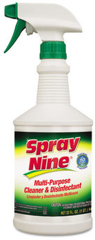Spray Nine® Multi-Purpose Cleaner & Disinfectant,  32oz, Bottle, 12/Carton
