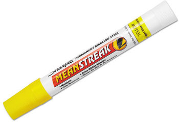 Sharpie® Mean Streak® Marking Stick,  Broad Tip, Yellow