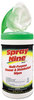 A Picture of product ITW-96875 Spray Nine® Multi-Purpose Cleaner & Disinfectant Wipes,  7 x 8, Lemon Scent, 75/Canister