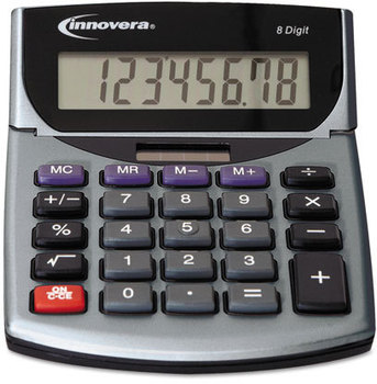 Innovera® 15925 Portable Minidesk Calculator,  8-Digit LCD