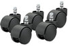 A Picture of product MAS-94630 Master Caster® Noiseless Duet Casters,  Nylon, R Stem, 120 lbs./Caster, 5/Set
