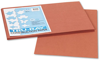 Pacon® Tru-Ray® Construction Paper,  76 lbs., 12 x 18, Warm Brown, 50 Sheets/Pack