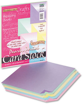Pacon® Reminiscence™ Card Stock,  65 lbs., Letter, Assorted Pastel Pearl Colors, 50/Pack
