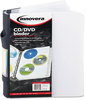 A Picture of product IVR-39300 Innovera® CD/DVD Three-Ring Binder Refillable Holds 90 Discs, Midnight Blue/Clear