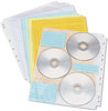 A Picture of product IVR-39301 Innovera® CD/DVD Three Ring Binder Pages Two-Sided for Three-Ring 6 Disc Capacity, Clear, 10/Pack