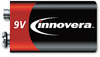 A Picture of product IVR-44004 Innovera® Alkaline Batteries,  9V, 4 Batteries/Pack
