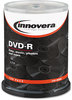 A Picture of product IVR-46890 Innovera® DVD-R Recordable Disc Discs, 4.7 GB, 16x, Spindle, Silver, 100/Pack