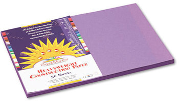 SunWorks® Construction Paper,  58 lbs., 12 x 18, Violet, 50 Sheets/Pack