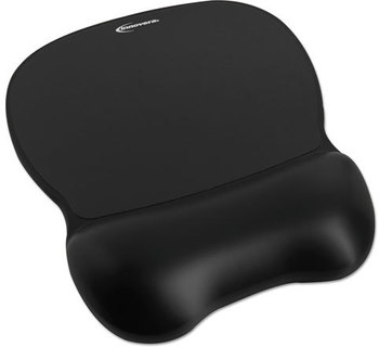 Innovera® Softskin Wrist Support Gel Mouse Pad with Rest, 9.62 x 8.25, Black