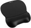 A Picture of product IVR-51450 Innovera® Softskin Wrist Support Gel Mouse Pad with Rest, 9.62 x 8.25, Black