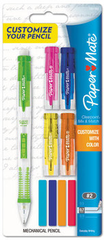 Paper Mate® Clearpoint Mix & Match™ Mechanical Pencil,  0.7 mm, Assorted Color Tops