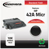 A Picture of product IVR-5942MICR Innovera® 5942MICR MICR Toner With Chip Remanufactured Black Replacement for 42AM (Q5942AM), 10,000 Page-Yield, Ships in 1-3 Business Days