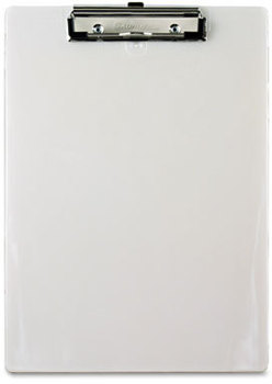 Saunders Recycled Plastic Clipboard,  1/2" Capacity, Holds 8 1/2w x 12h, Pearl