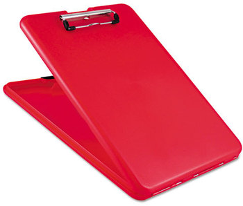 Saunders SlimMate Storage Clipboard,  1/2" Capacity, Holds 8 1/2w x 12h, Red