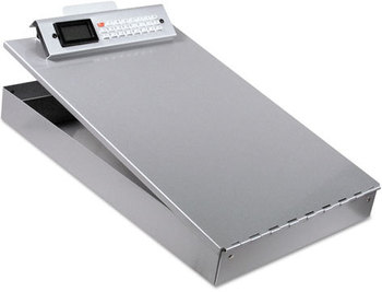 Saunders Redi-Rite™ Aluminum Storage Clipboard,  1" Capacity, Holds 8-1/2w x 12h, Silver