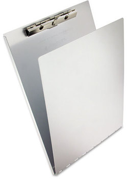 Saunders Aluminum Clipboard with Writing Plate,  3/8" Capacity, Holds 8-1/2w x 12h, Silver