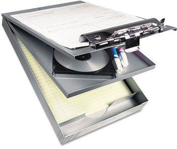 Saunders Cruiser Mate™ Aluminum Storage Clipboard,  1" Capacity, 8 1/2 x 12, Silver