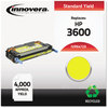 A Picture of product IVR-6472A Innovera® 6470A, 6471A, 6472A, 6473A Laser Cartridge Remanufactured Yellow Toner, Replacement for 502A (Q6472A), 4,000 Page-Yield
