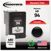 A Picture of product IVR-65WN Innovera® 65WN Inkjet Cartridge Remanufactured Black Ink, Replacement for 94 (C8765WN), 480 Page-Yield, Ships in 1-3 Business Days