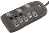 A Picture of product IVR-71656 Innovera® Eight-Outlet Surge Protector 8 AC Outlets, 6 ft Cord, 2,160 J, Black