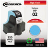 A Picture of product IVR-74WN Innovera® 21WN, 71WN, 72WN, 73WN, 74WN, 75WN Inkjet Cartridge Remanufactured Light Cyan Ink, Replacement for 02 (C8774WN), 240 Page-Yield