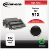A Picture of product IVR-7551X Innovera® 7551A, 7551MICR, 7551X Laser Cartridge Remanufactured Black High-Yield Toner, Replacement for 51X (Q7551X), 13,000 Page-Yield
